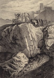 Jesús expulsado de Nazaret de after Albert Robida